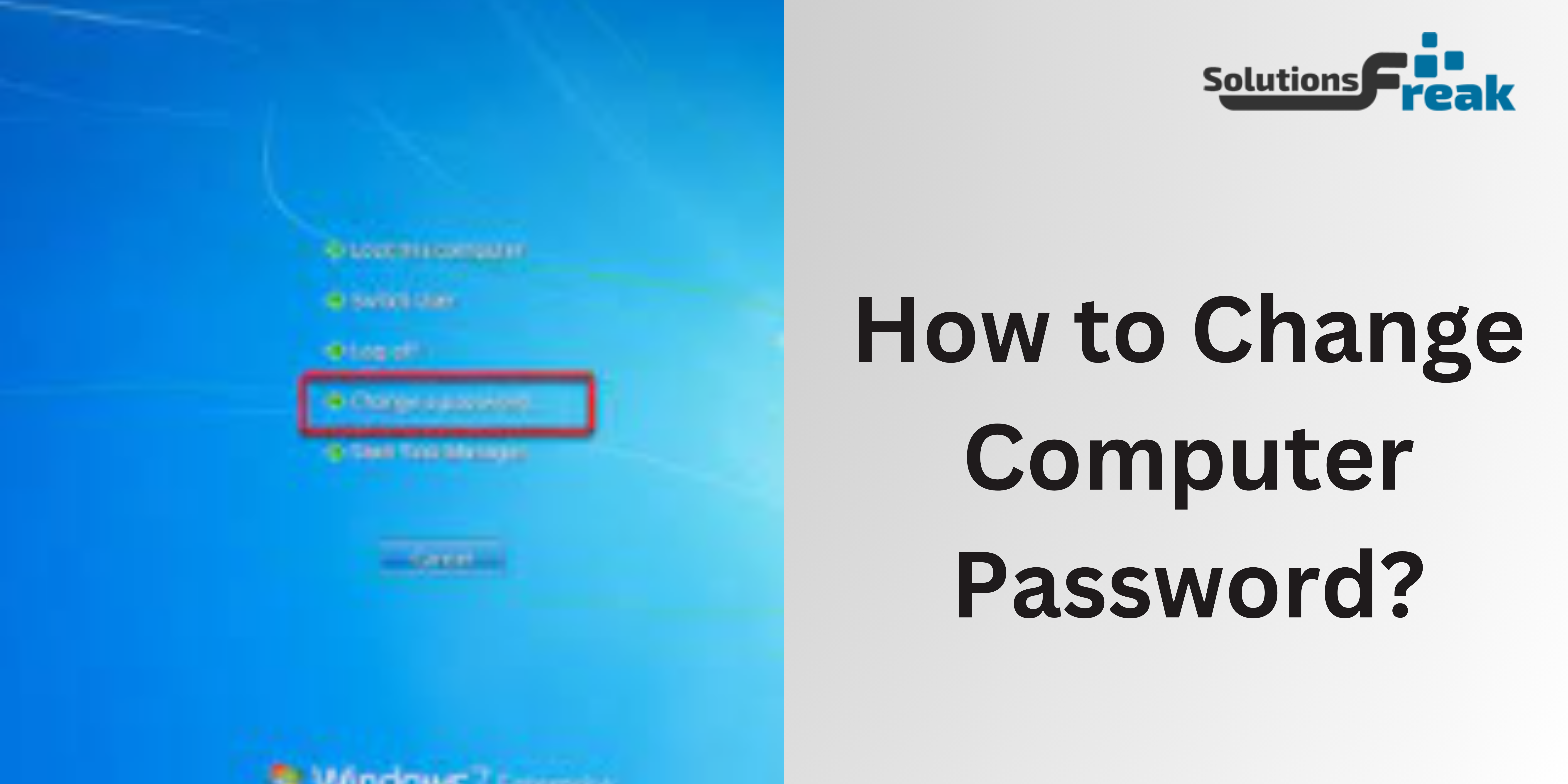 How to change  computer password